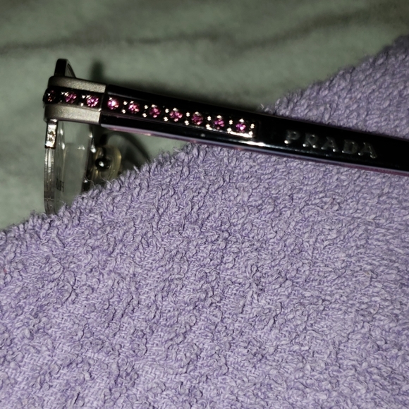 100% authentic Prada eyeglassframes only. Has a prescription in them now. - Picture 8 of 9